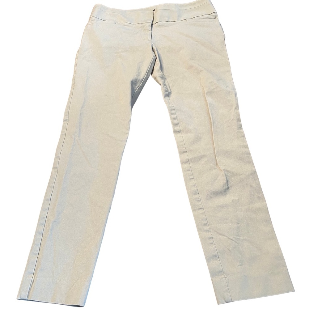LOFT Cream Straight Leg Pants